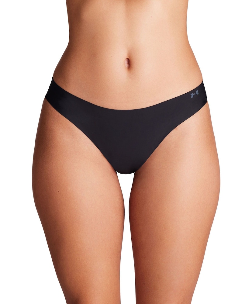 Under Armour Black No Show Pure Stretch Thongs 3 Pack - Image 2 of 6
