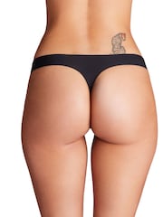 Under Armour Black No Show Pure Stretch Thongs 3 Pack - Image 3 of 6