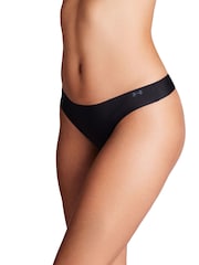 Under Armour Black No Show Pure Stretch Thongs 3 Pack - Image 4 of 6