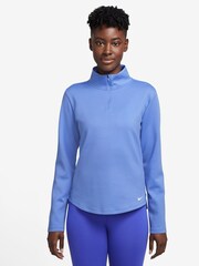 modra - Nike Therma-Fit Half-Zip dolg rokav; Tekaška majica z dolgimi rokavi - Slika 1 iz 3