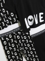 Komplet 2 kompletov kompletov 100% bombažne majice s kratkimi rokavi in legic River Island Love Girls - Slika 3 iz 4