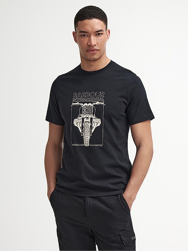 Barbour® International Raceway Graphic 100% Cotton T-Shirt - Image 1 of 5