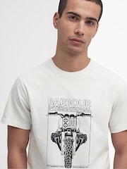 Barbour® International Raceway Bike Graphic 100% Cotton T-Shirt - Image 4 of 5