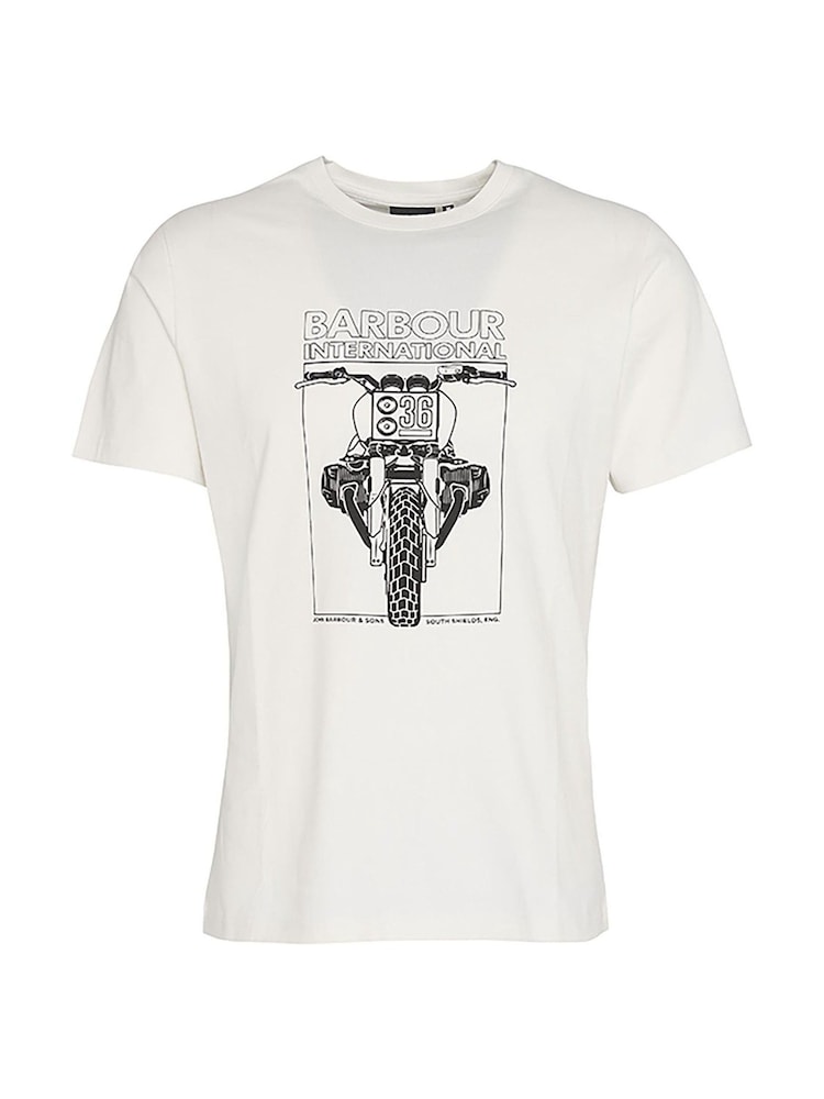Barbour® International Raceway Bike Graphic 100% Cotton T-Shirt - Image 5 of 5