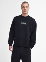 Barbour® International Oversized Formula Crew 100% Cotton Sweatshirt - Image 1 of 6
