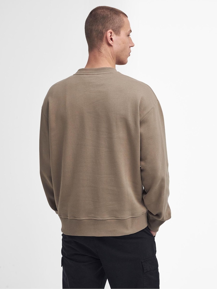 Barbour® International Oversized Formula Crew 100% Cotton Sweatshirt - Image 2 of 6 Barbour® International Oversized Formula Crew 100% Cotton Sweatshirt - Image 2 of 6