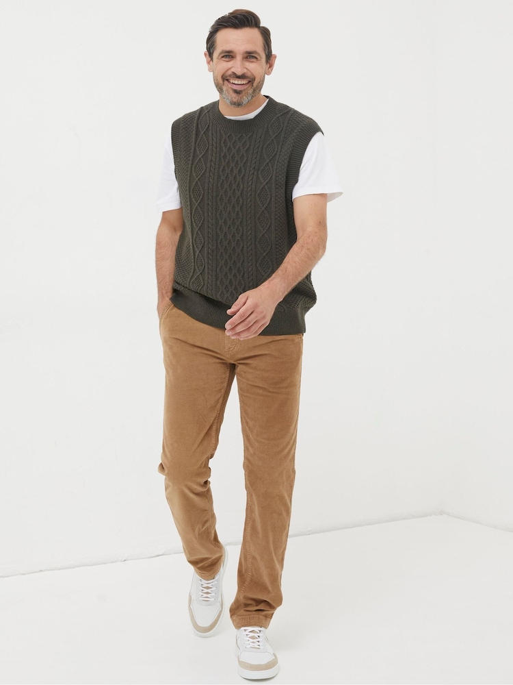 FatFace Natural Straight Cord Trousers - Image 1 of 5