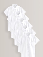 Blanc - 5{Paquet de chemises scolaires Manches courtes (3-18ans) - Image 1 of 6