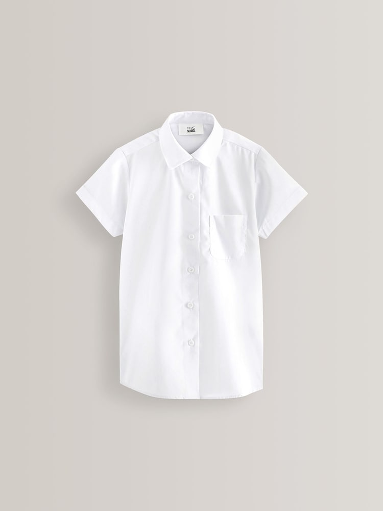Blanc - 5{Paquet de chemises scolaires Manches courtes (3-18ans) - Image 2 of 6