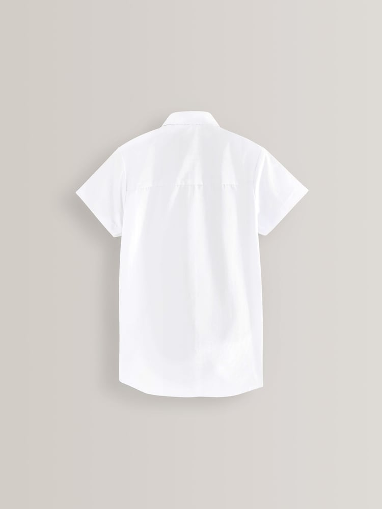 Blanc - 5{Paquet de chemises scolaires Manches courtes (3-18ans) - Image 3 of 6