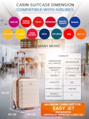 Flight Knight 45x36x20cm EasyJet Underseat 2 Wheel ABS Hard Case Cabin Carry On Hand Luggage - Image 7 of 8