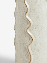 Natural Reactive Glaze Wiggle Ceramic Flower Vase - Image 2 of 4