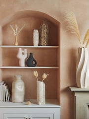 Natural Reactive Glaze Wiggle Ceramic Flower Vase - Image 3 of 4