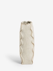Natural Reactive Glaze Wiggle Ceramic Flower Vase - Image 4 of 4