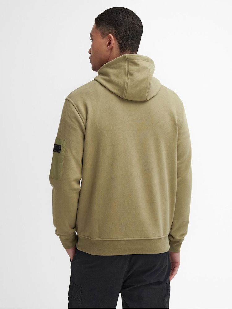 Barbour® International Olive Green Ewan Hoodie - Image 2 of 6 Barbour® International Olive Green Ewan Hoodie - Image 2 of 6