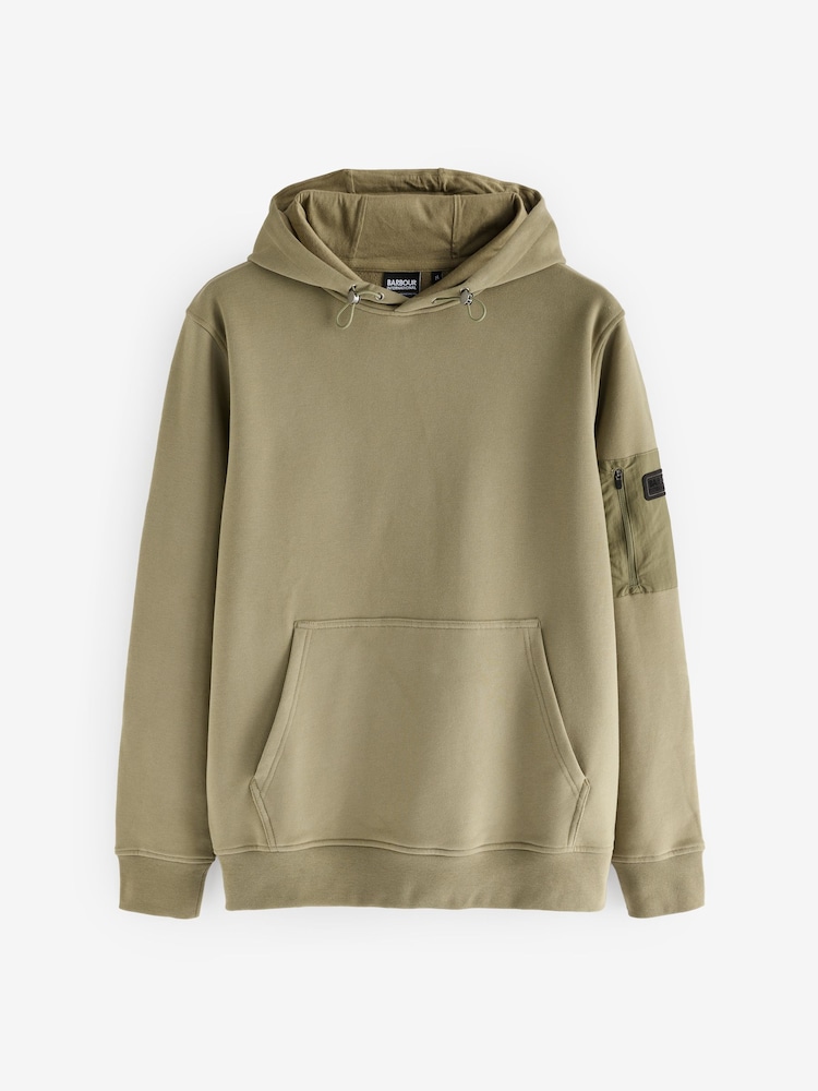 Barbour® International Olive Green Ewan Hoodie - Image 6 of 6