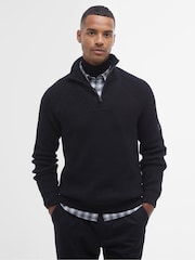 Barbour® International Chester Funnel Quarter Zip Textured Knitted Jumper - Image 1 of 7