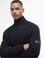 Barbour® International Chester Funnel Quarter Zip Textured Knitted Jumper - Image 5 of 7