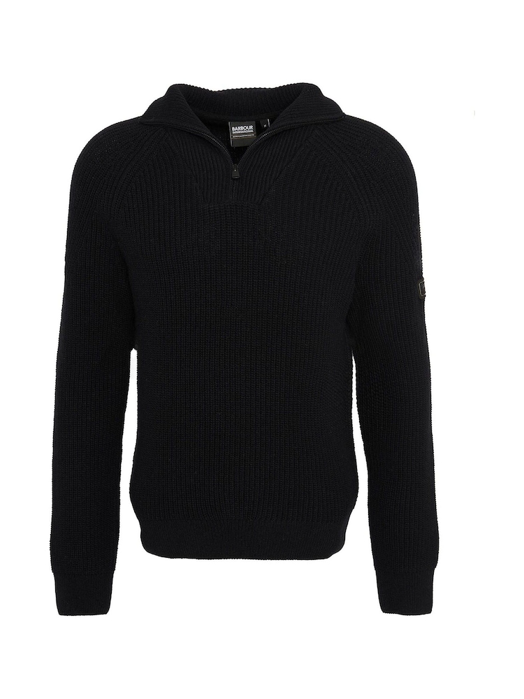 Barbour® International Chester Funnel Quarter Zip Textured Knitted Jumper - Image 7 of 7