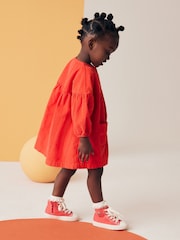 Red Corduroy 100% Cotton Button Through Dress (3mths-8yrs) - Image 2 of 7