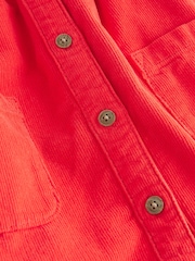 Red Corduroy 100% Cotton Button Through Dress (3mths-8yrs) - Image 7 of 7