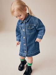Blue Denim 100% Cotton Shirt Dress (3mths-8yrs) - Image 3 of 9