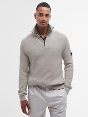 Barbour® International Chester Funnel Quarter Zip Textured Knitted Jumper - Image 4 of 9