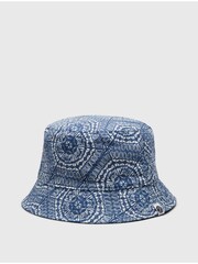 Pretty Green Blue Anaheim Geo Print 100% Cotton Bucket Hat - Image 3 of 4