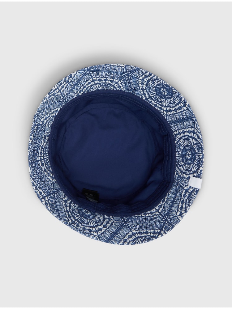Pretty Green Blue Anaheim Geo Print 100% Cotton Bucket Hat - Image 4 of 4