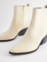 Bone Standard/Wide Fit Forever Comfort® Cowboy Western Ankle Boots - Image 4 of 6