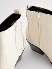 Bone Standard/Wide Fit Forever Comfort® Cowboy Western Ankle Boots - Image 5 of 6