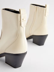 Bone Standard/Wide Fit Forever Comfort® Cowboy Western Ankle Boots - Image 6 of 6