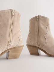 Neutral Standard/Wide Fit Forever Comfort® Leather Ankle Cowboy Boots - Image 6 of 7