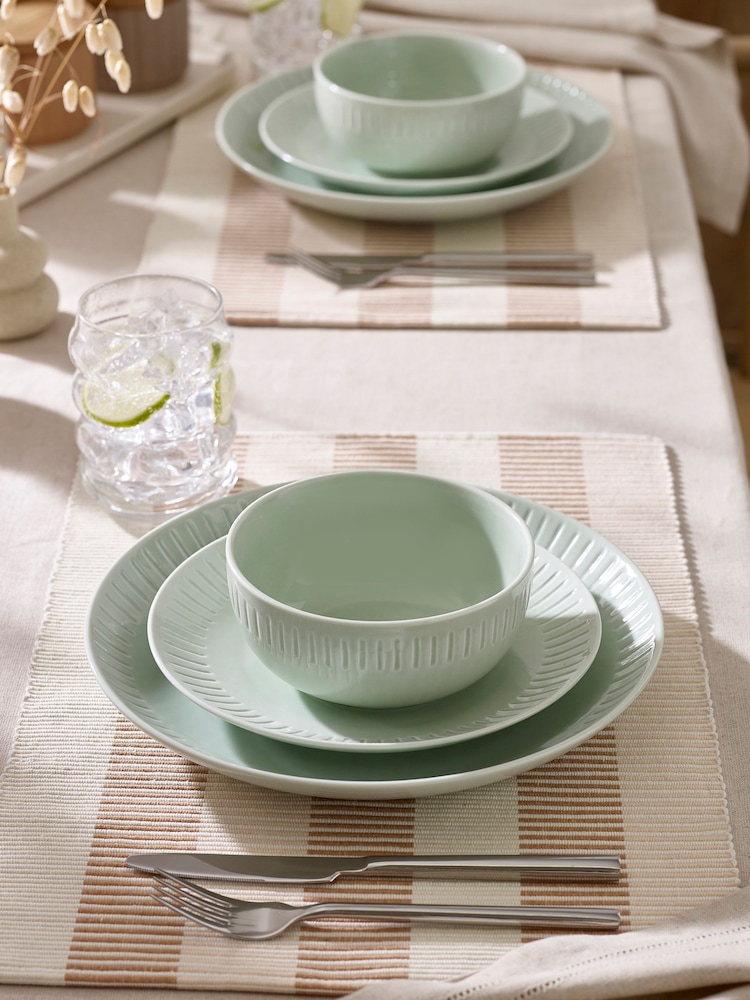 12 Piece Mint Green Harlow Dinner Set - Image 3 of 3