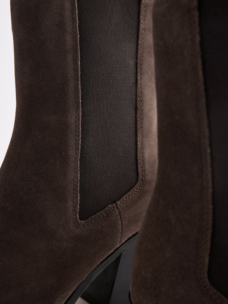 Chocolate Brown Boho Forever Comfort® Leather Formal Cowboy Boots - Image 11 of 11