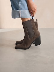 Chocolate Brown Boho Forever Comfort® Leather Formal Cowboy Boots - Image 4 of 11