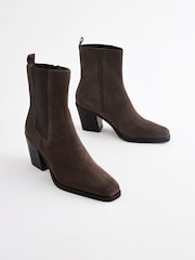 Chocolate Brown Boho Forever Comfort® Leather Formal Cowboy Boots - Image 6 of 11