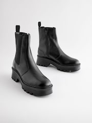 Black Forever Comfort® Leather Chunky Chelsea Boots - Image 3 of 7