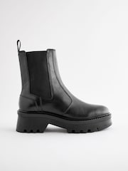 Black Forever Comfort® Leather Chunky Chelsea Boots - Image 4 of 7