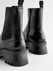 Black Forever Comfort® Leather Chunky Chelsea Boots - Image 6 of 7