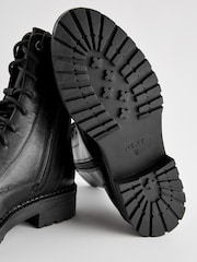 Black Standard/Wide Fit Forever Comfort® Leather Lace-Up Boots - Image 9 of 9