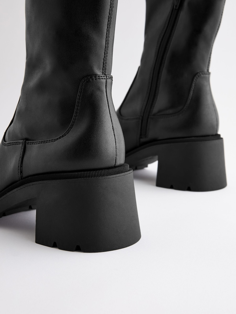 Czarny - Botki do kostki Forever Comfort® na grubej podeszwie z elastyczną cholewką - Image 6 of 7