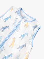 JoJo Maman Bébé Blue Giraffe 1 Tog Toddler Muslin Sleeping Bag - Image 2 of 2
