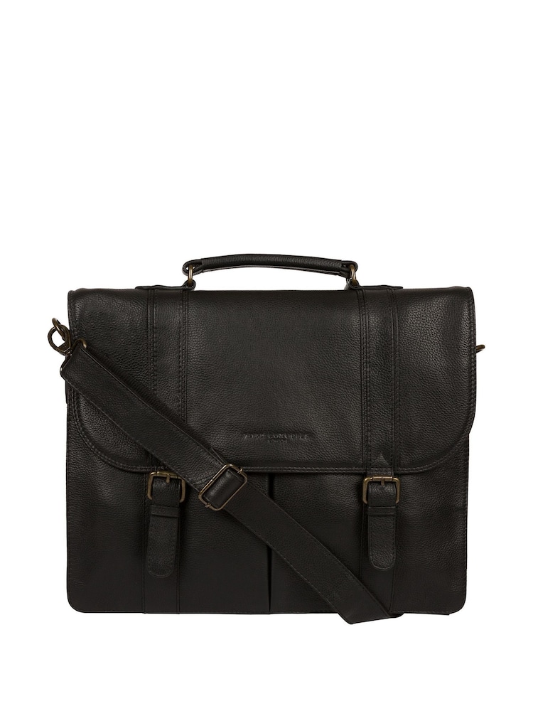 Pure Luxuries London Baxter Leather Work Bag - Image 1 of 4