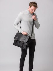 Pure Luxuries London Baxter Leather Work Bag - Image 4 of 4