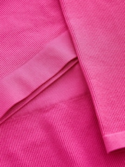Fuchsia Pink Ribbed Stretch Top & Leggings Set (7-16yrs) - Image 6 of 7