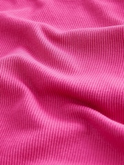 Fuchsia Pink Ribbed Stretch Top & Leggings Set (7-16yrs) - Image 7 of 7