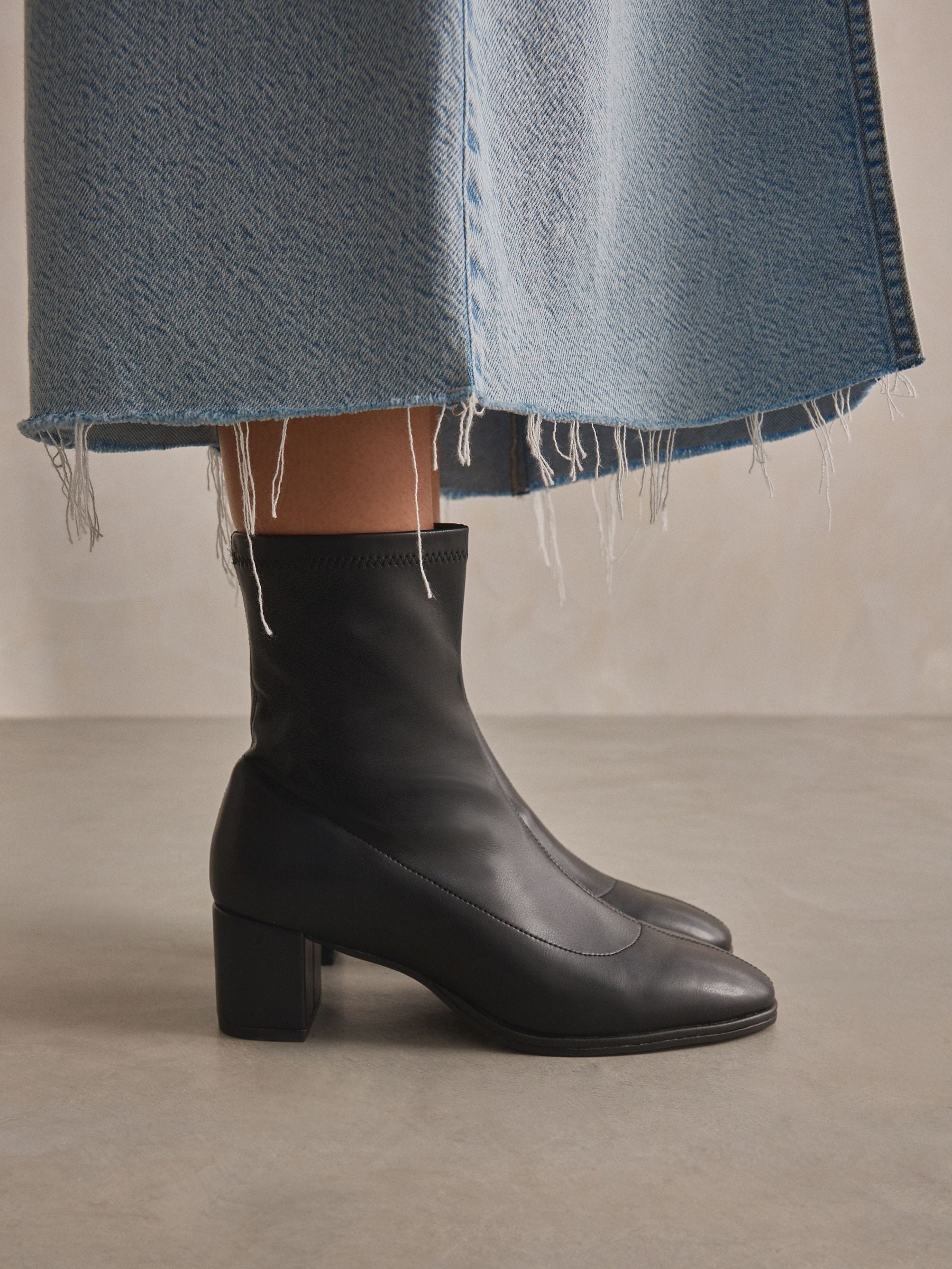 Sock fitted ankle boots discount