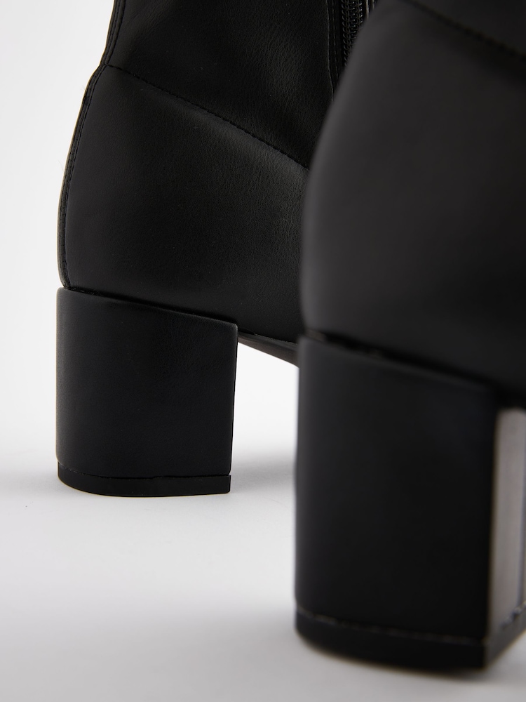 Black Standard/Wide Fit Forever Comfort® Ankle Sock Boots - Image 5 of 5