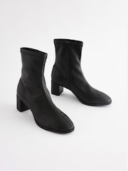 Black Standard/Wide Fit Forever Comfort® Ankle Sock Boots - Image 1 of 5